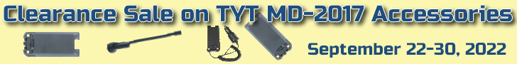 Clearance Sale on TYT MD-2017 Accessories!