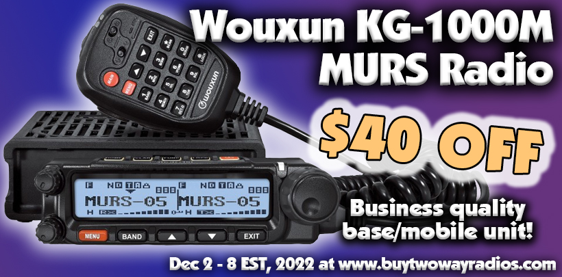$40 OFF Wouxun KG-1000M MURS Base/Mobile Two Way Radio!