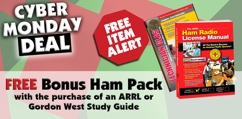 FREE Bonus Study Pack with purchase of any ARRL or Gordon West License Study Guide!