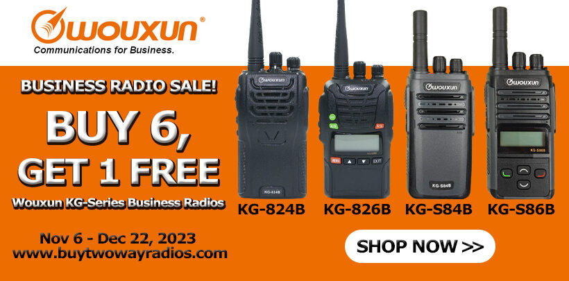 Buy 6 Wouxun Business Radios, Get 1 FREE!