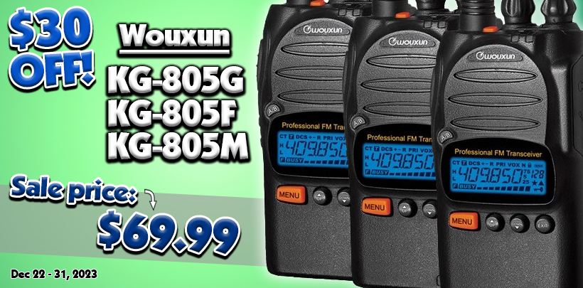 $30 OFF Wouxun KG-S805 Series Two Way Radio!