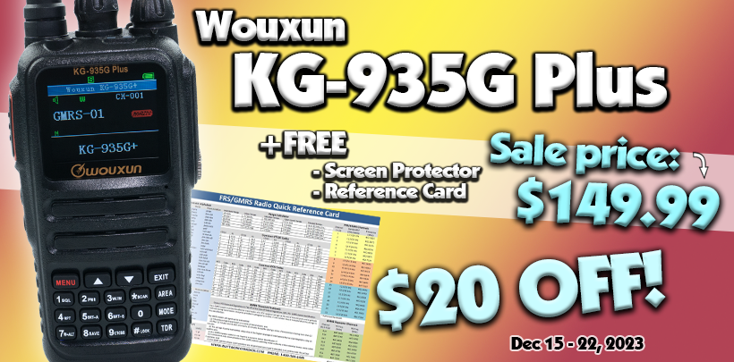 KG-935G Plus with Free screen protector and Quick Reference Card for only $149.99!