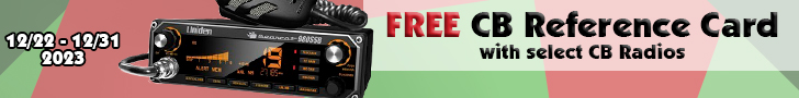 FREE CB Radio Quick Reference Card with purchase of a select CB Radio!