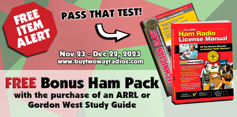 FREE Bonus Study Pack with purchase of any ARRL or Gordon West License Study Guide!