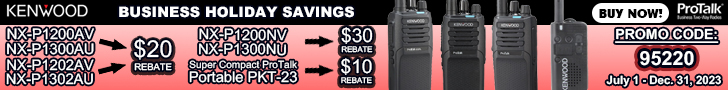 $10-$30 Rebate on Kenwood ProTalk Business Radios!