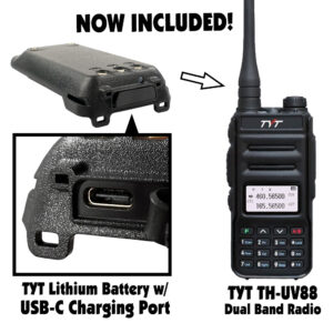 The TYT TH-UV88 now supports USB-C Charging!