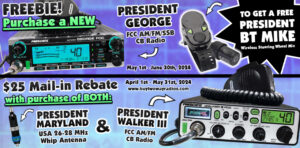 Two President CB radio specials for May 2024