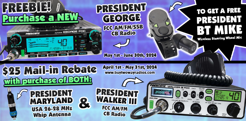 President CB Radio Specials for May 2024